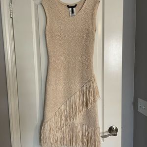 BCBG fringe detail dress